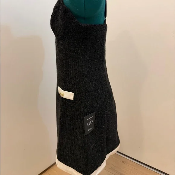 Lulus Easily Posh Black Tweed Lurex Sleeveless Bodycon Mini Dress - Picture 6 of 9